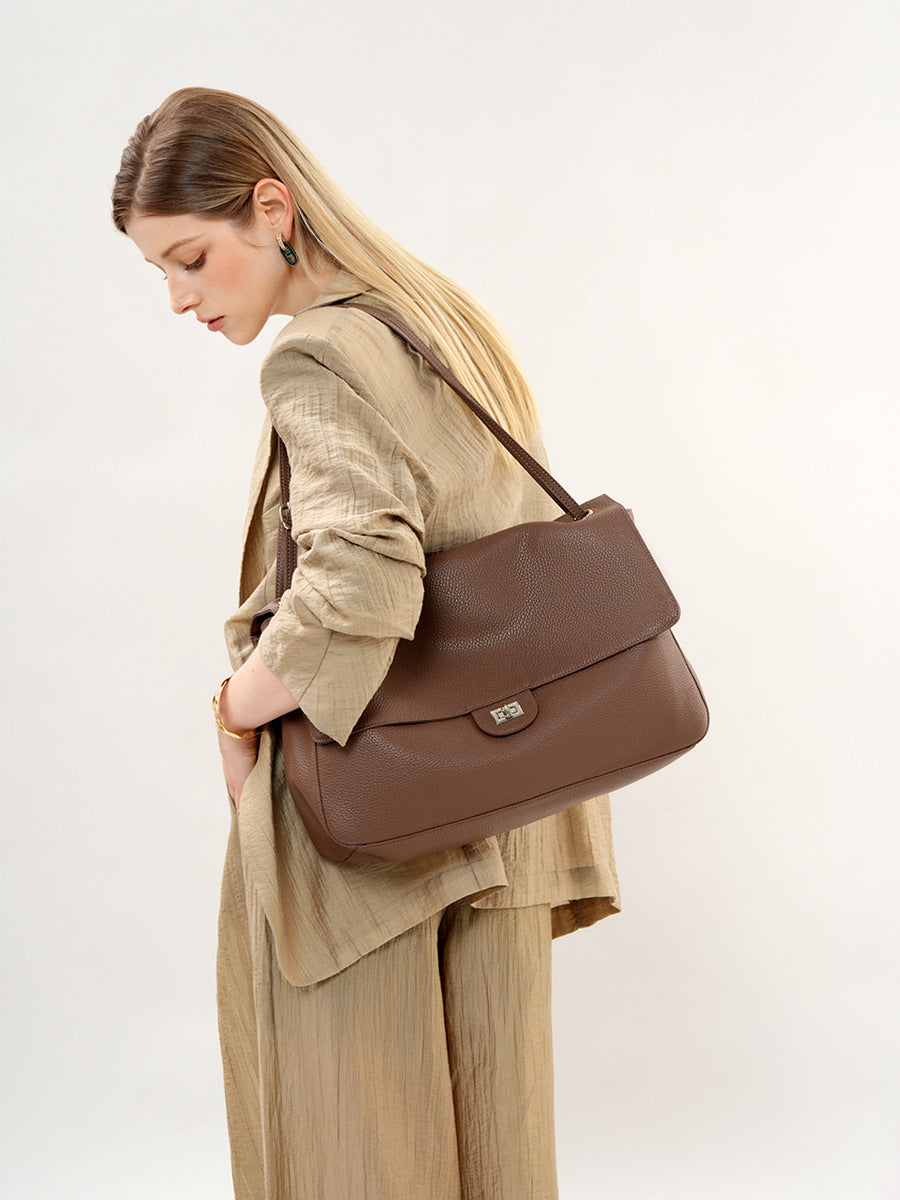 Top Grain Cowhide Leather Messenger Crossbody Shoulder Bag