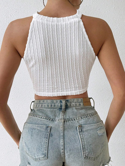 Elegant Tassel Crop Top