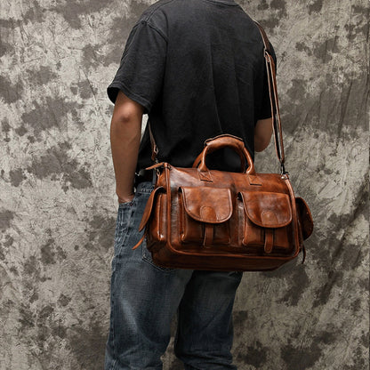 Handmade Top-layer Cowhide Vintage Messenger Bag