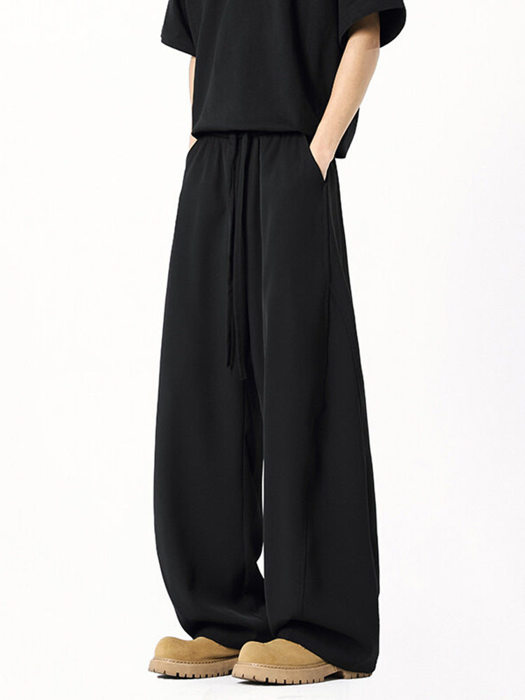 Mens Summer Ice Silk Casual Pants