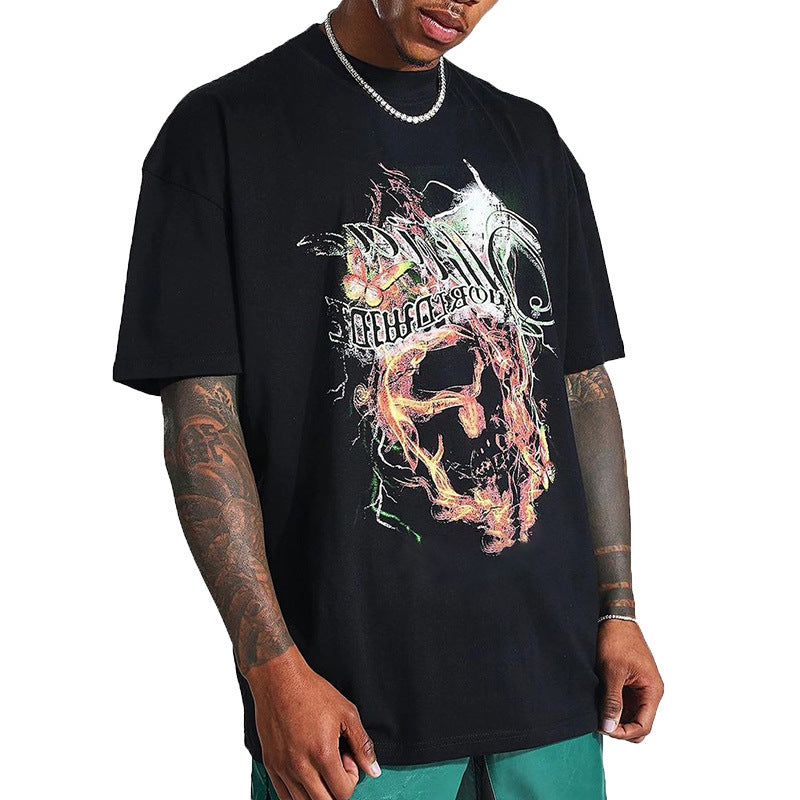 Trendy print heren T-shirt