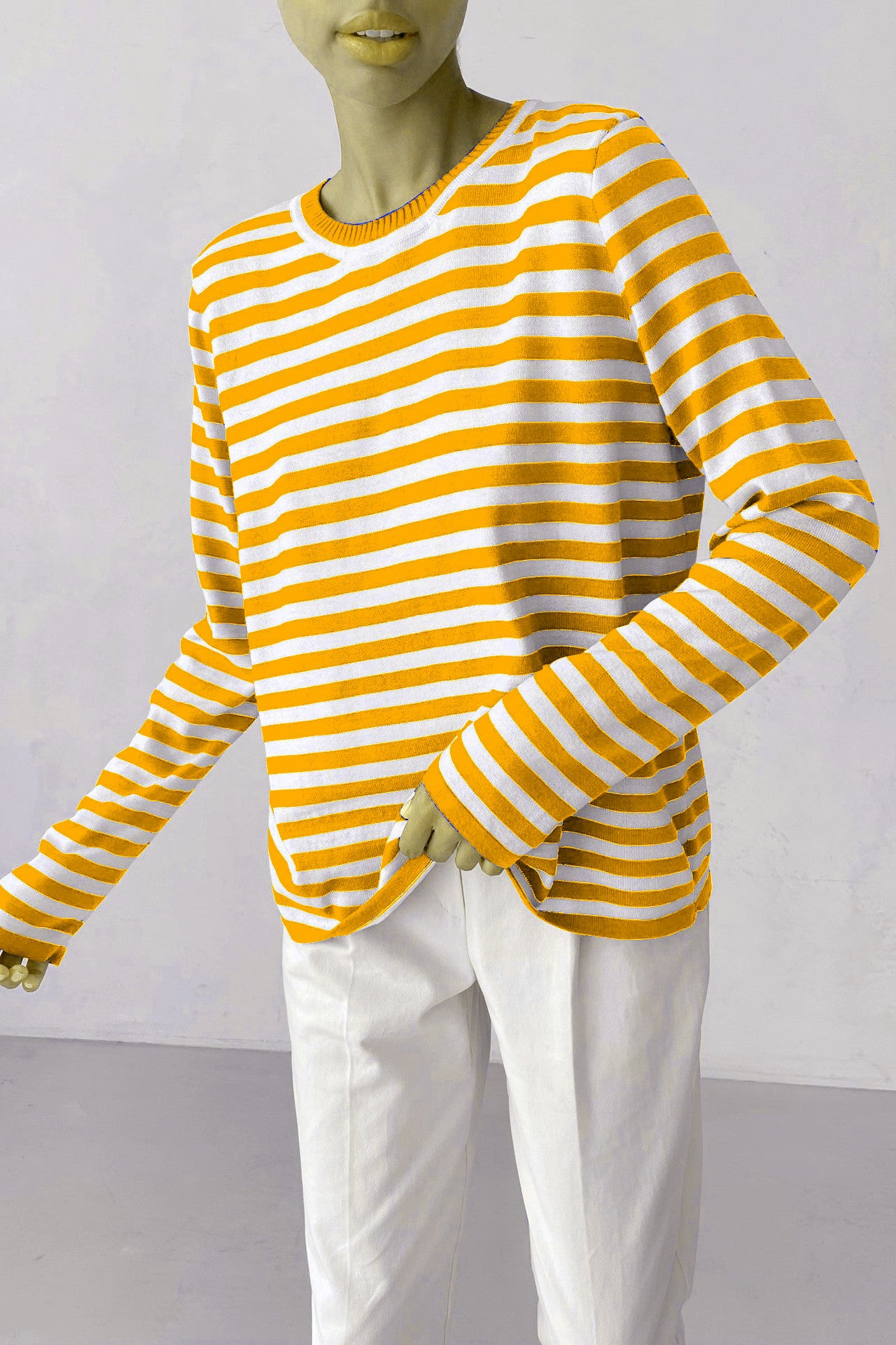 Striped Knitted Sweater Women Pullover Casual Long Sleeve