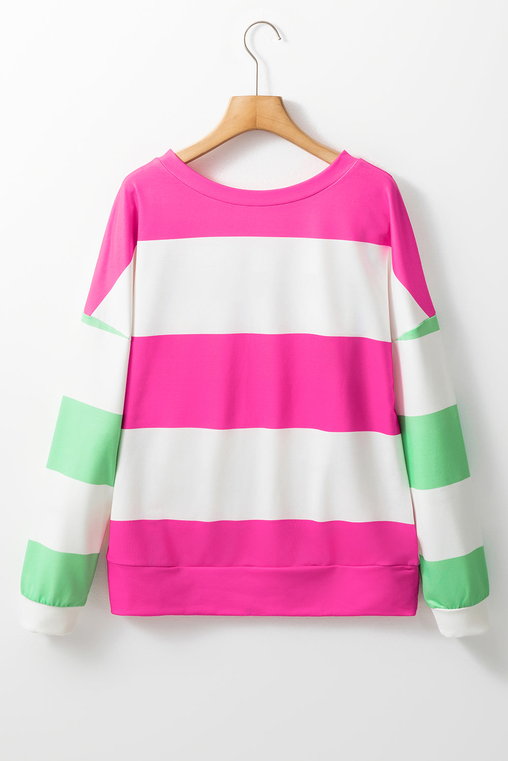 Sweatshirt met kleurblokken verlaagde schouders en lange mouwen