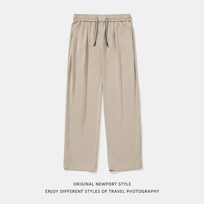 Japanse retro geplooide casual joggingbroek met trekkoord