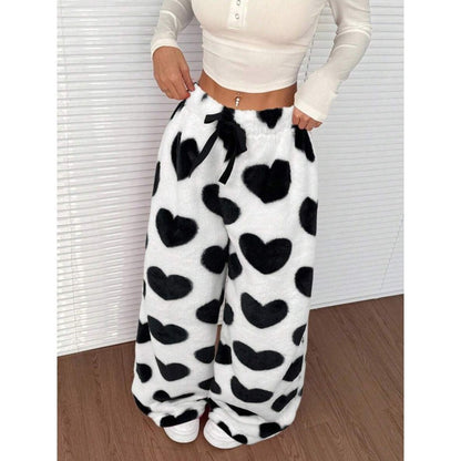 Women Wide-Leg Printed Casual Pants
