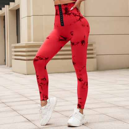 High Waist Tie-Dye Seamless Yoga Pants