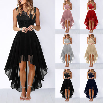 Lace Hollow-Out Chiffon Dress