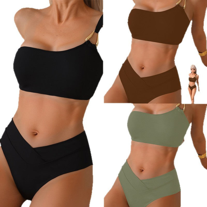 Women's One-Shoulder Bikini Swimsuit