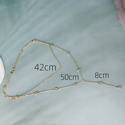 Y-Shaped Rhinestone Pendant Necklace