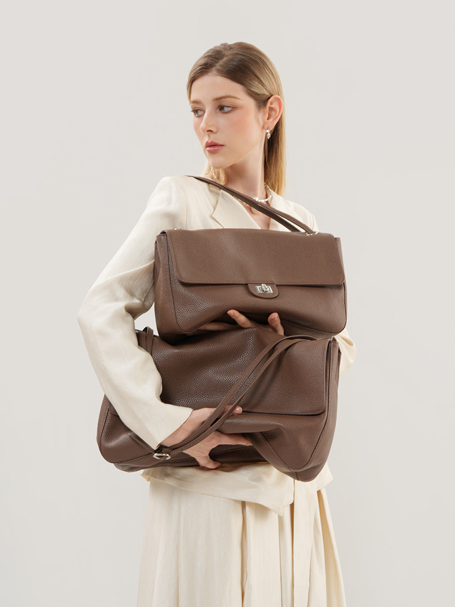 Top Grain Cowhide Leather Messenger Crossbody Shoulder Bag