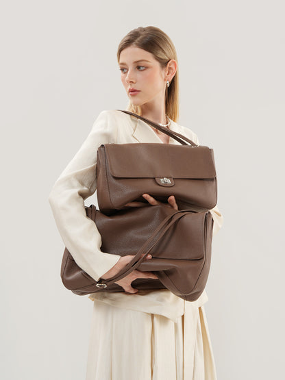 Top Grain Cowhide Leather Messenger Crossbody Shoulder Bag