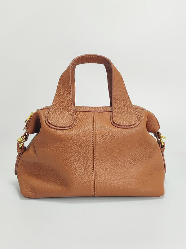 Womens Top-Layer Cowhide Dumpling Handbag