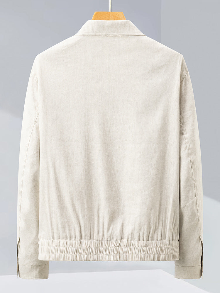 Classic Linen Blend Lapel Jacket