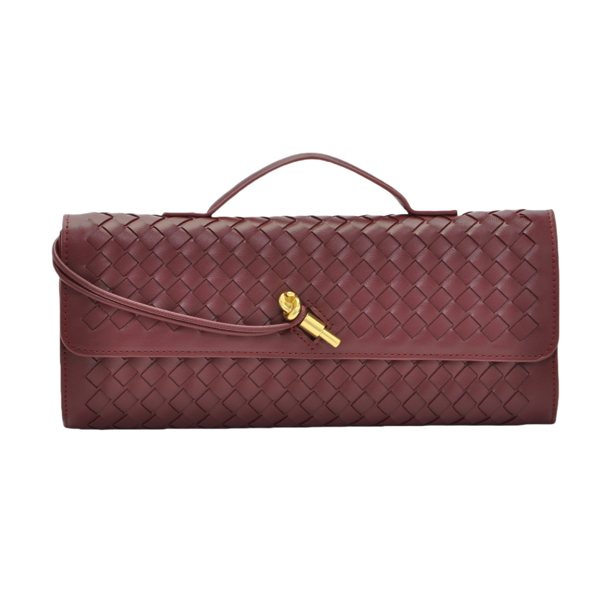 Soft Handmade Woven PU Leather Organ Crossbody Bag