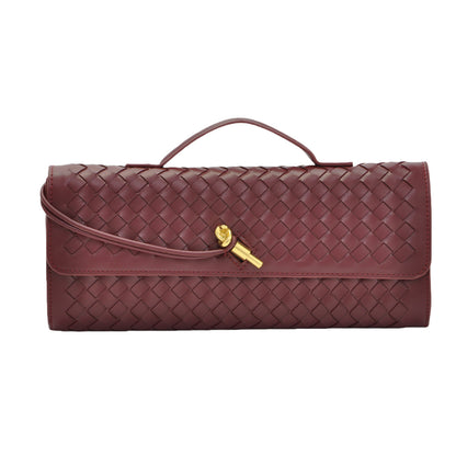 Soft Handmade Woven PU Leather Organ Crossbody Bag