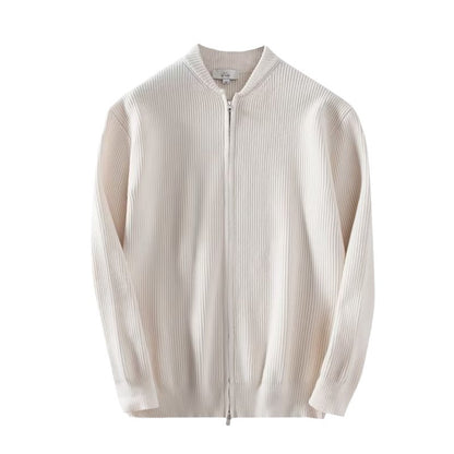 Mens Solid Color Knitted Cardigan