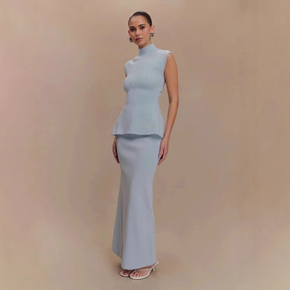 Dames Gebreide Rok En Top Set