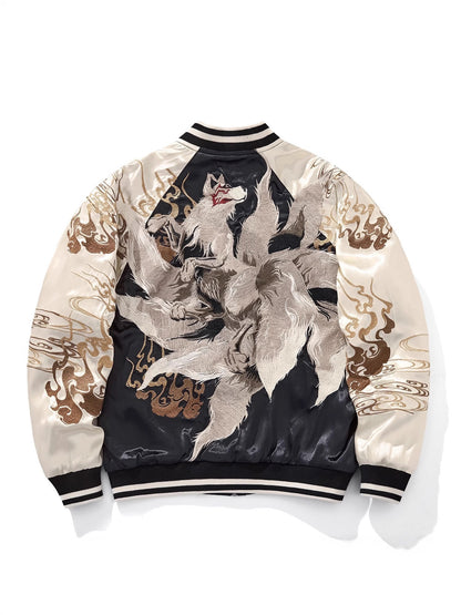 Embroidered Chinese Style Baseball Jacket