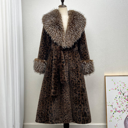 Elegant Socialite Eco-friendly Fur Coat