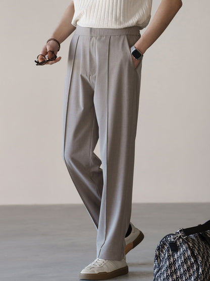 Mens Wool Blend Casual Trousers