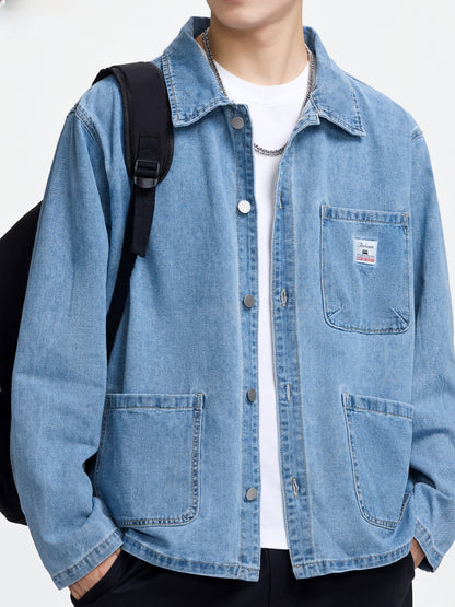 Mens Denim Long Sleeve Shirt