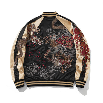 Men's Chinese Style Embroidery Dragon Jacket