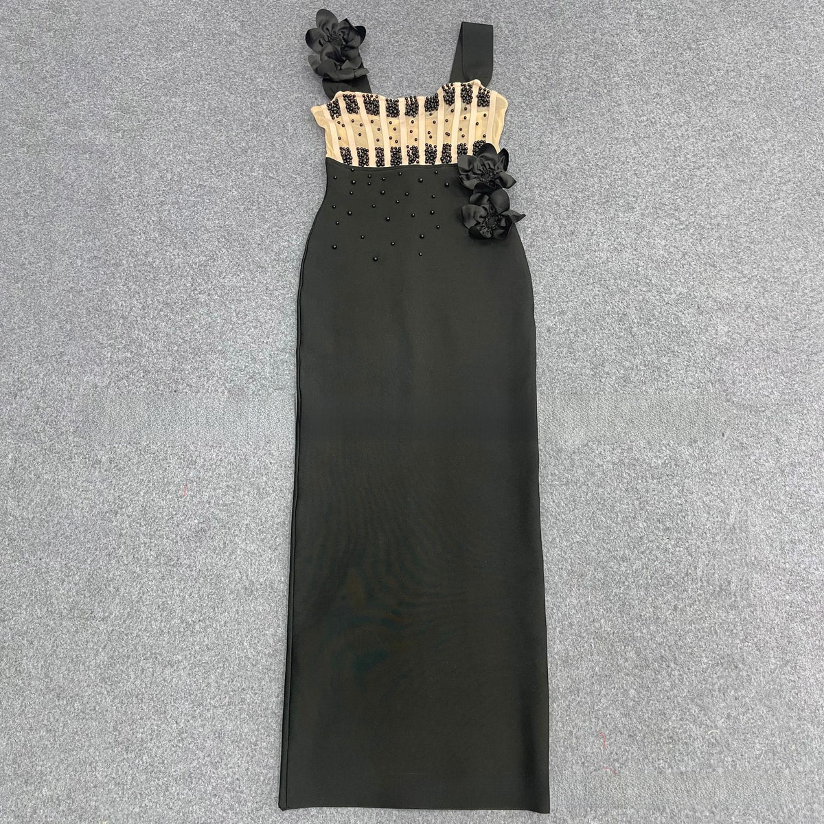 Elegante bandagejurk met kralen