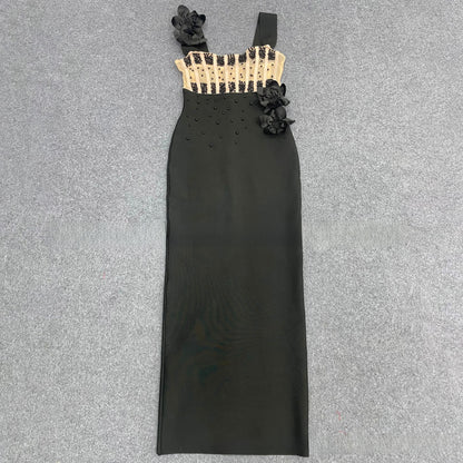 Elegante bandagejurk met kralen