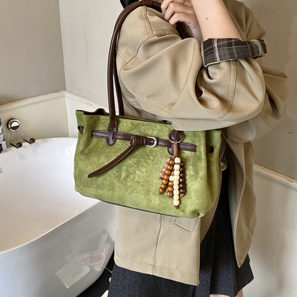 Suede Retro Bowling Bag