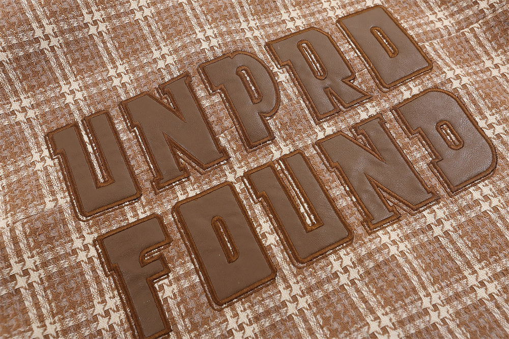 Amerikaanse geruite unisex honkbaljas revers PU-leer