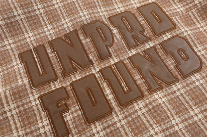 Amerikaanse geruite unisex honkbaljas revers PU-leer