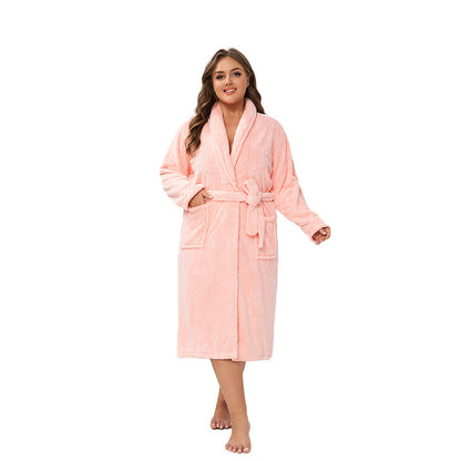 Oversized Coral Fleece Bathrobe Quick Drying