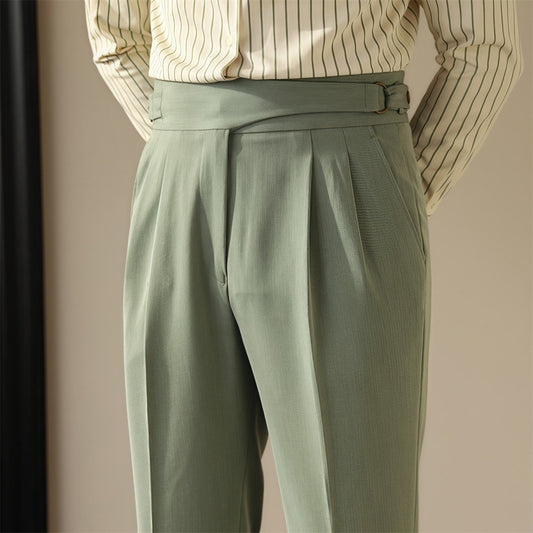 Heren Britse Retro Business Buckle Pants