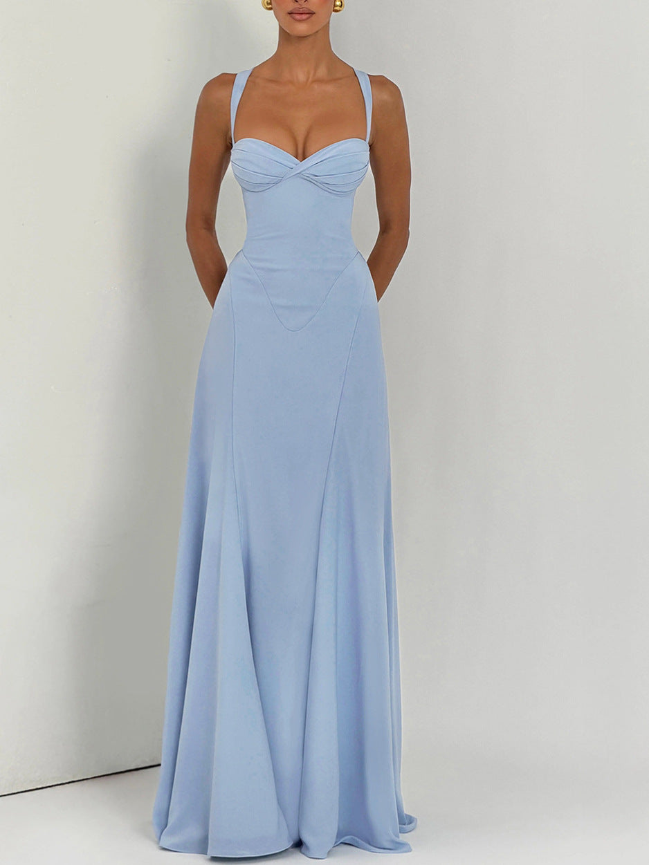 Women's Cross-Front Backless Dress