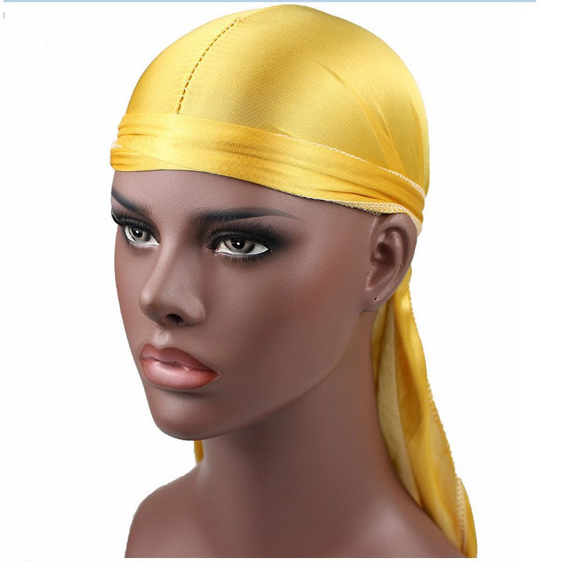 Silk satin long braided hair pirate hat