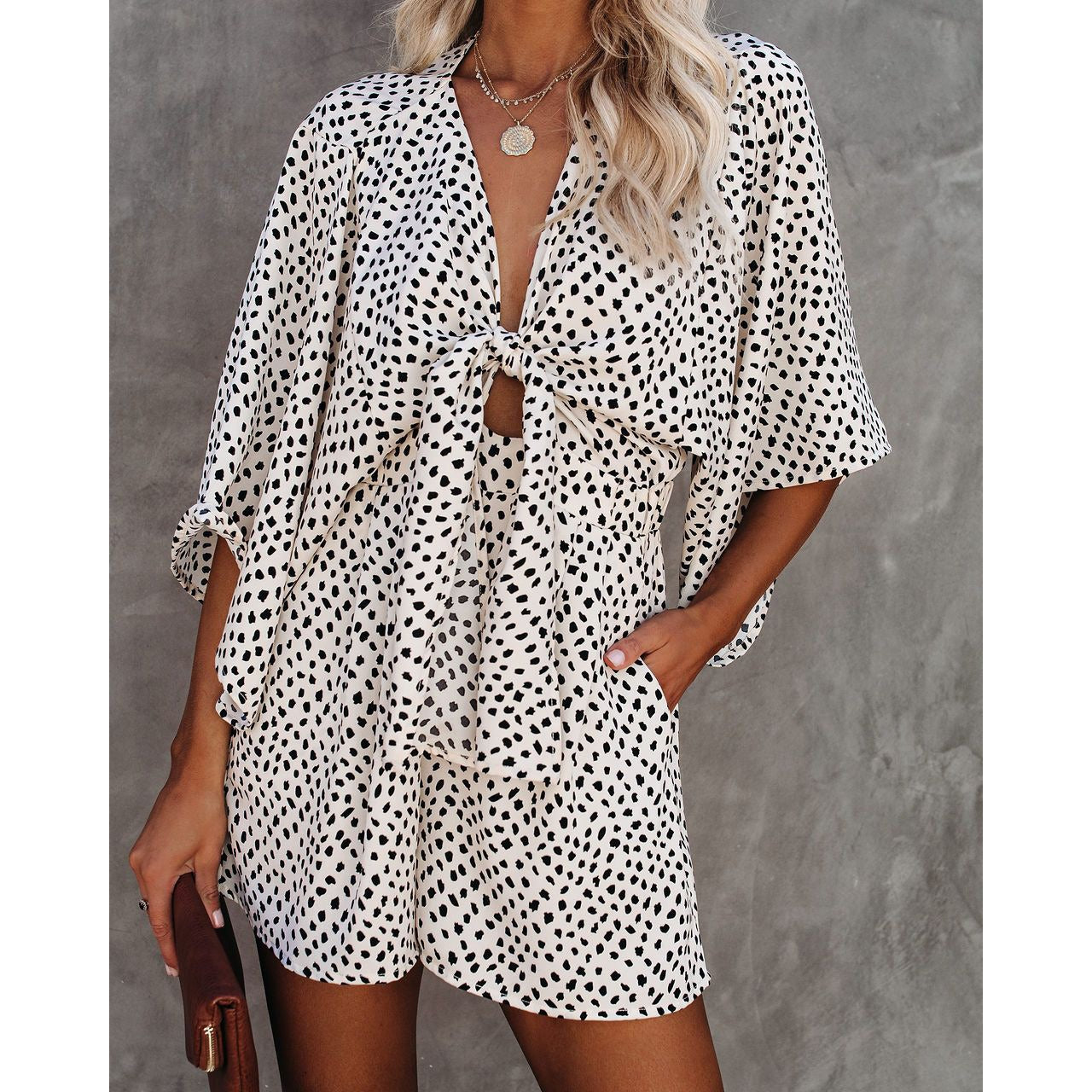 Spring/Summer New Sexy V-Neck Lace Loose jumpsuit for Home Vacation Style Women's jumpsuit