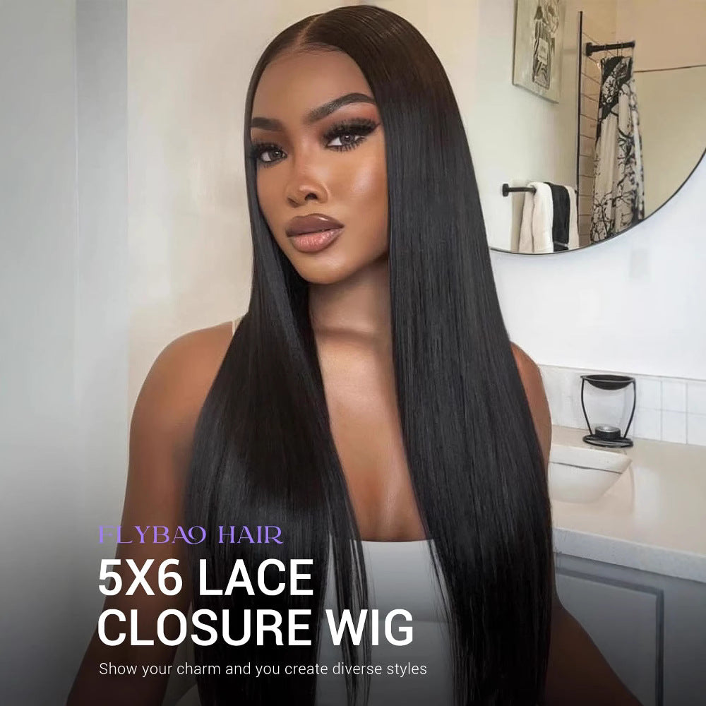 Long Straight Lace Front Wig with Natural Hairline