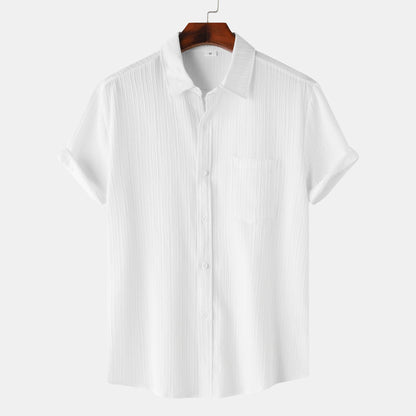 Mens Short Sleeve Lapel Shirt