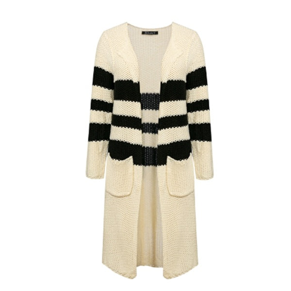 Gestreept vest met ronde hals