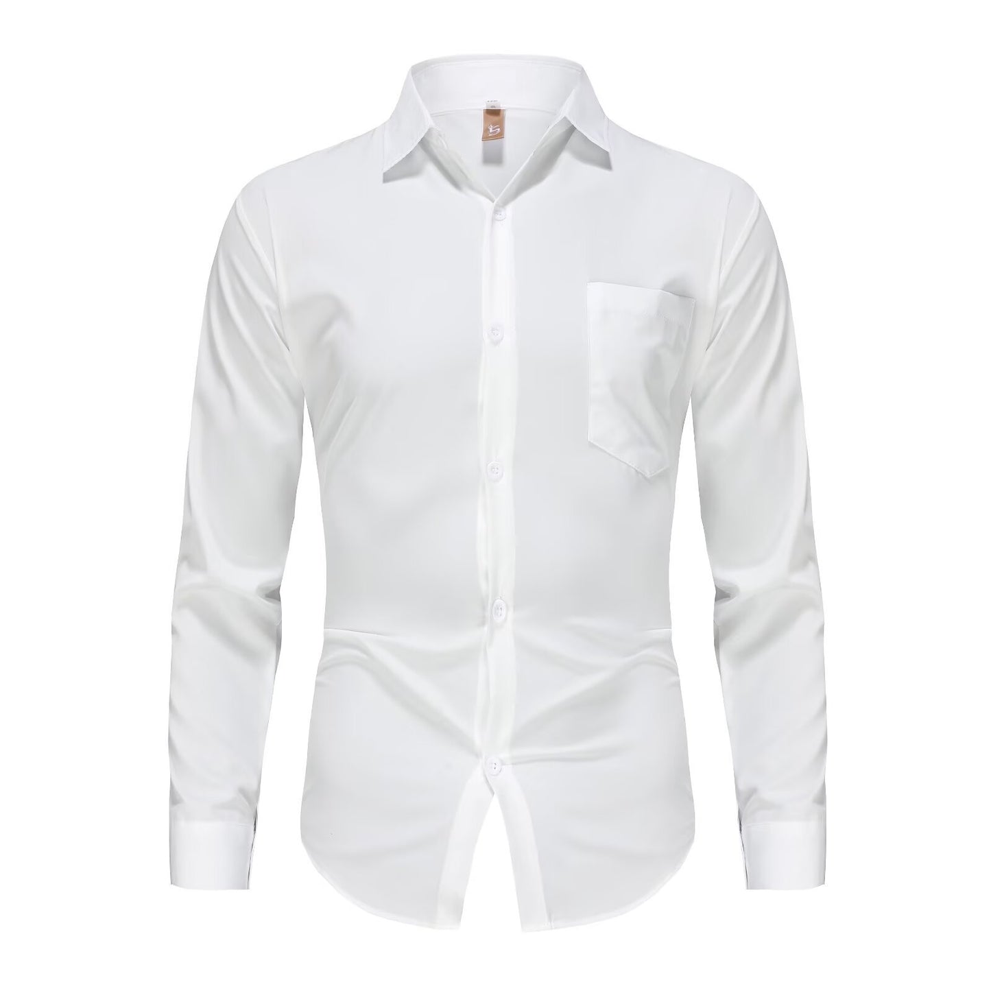 Spring and summer slim fit youth versatile shirt for men