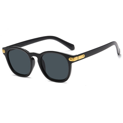 Retro round frame sunglasses for men, new ins sunscreen street photography, personalized and fashionable sunglasses