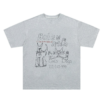 Short Sleeve T-Shirt Three-Quarter Sleeve Summer Streetwear