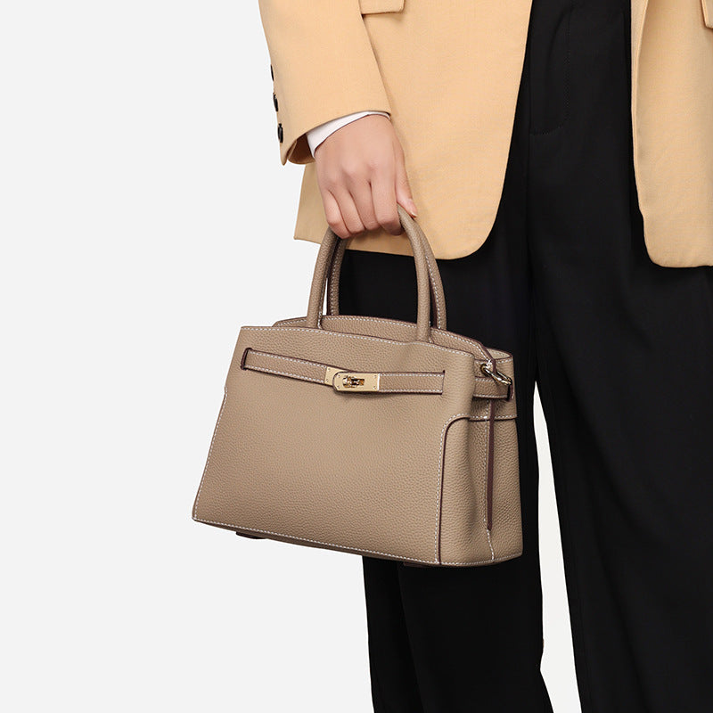 Spring and Summer TOGO first layer cowhide women's bag high-grade genuine leather bag large capacity commuter shoulder messenger bag