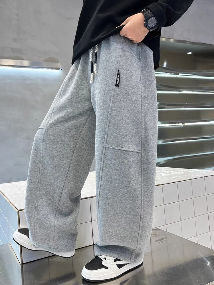 Casual katoenen sportbroek met of zonder fleece voering voor jongens