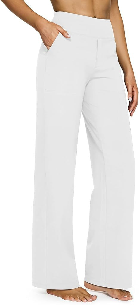 Casual High-Waisted Straight Pants Loose Pocket Yoga Pants