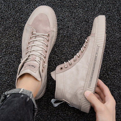 Hoge leren sneakers heren