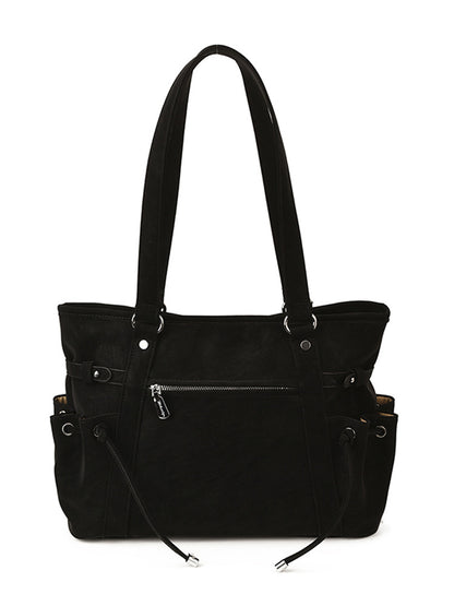 Retro motorcycle messenger tote bag