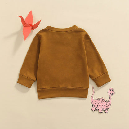 Sweatshirt voor baby/jongens met tekstprint