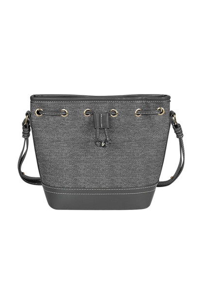 Denim bucket bag -  donkerblauw