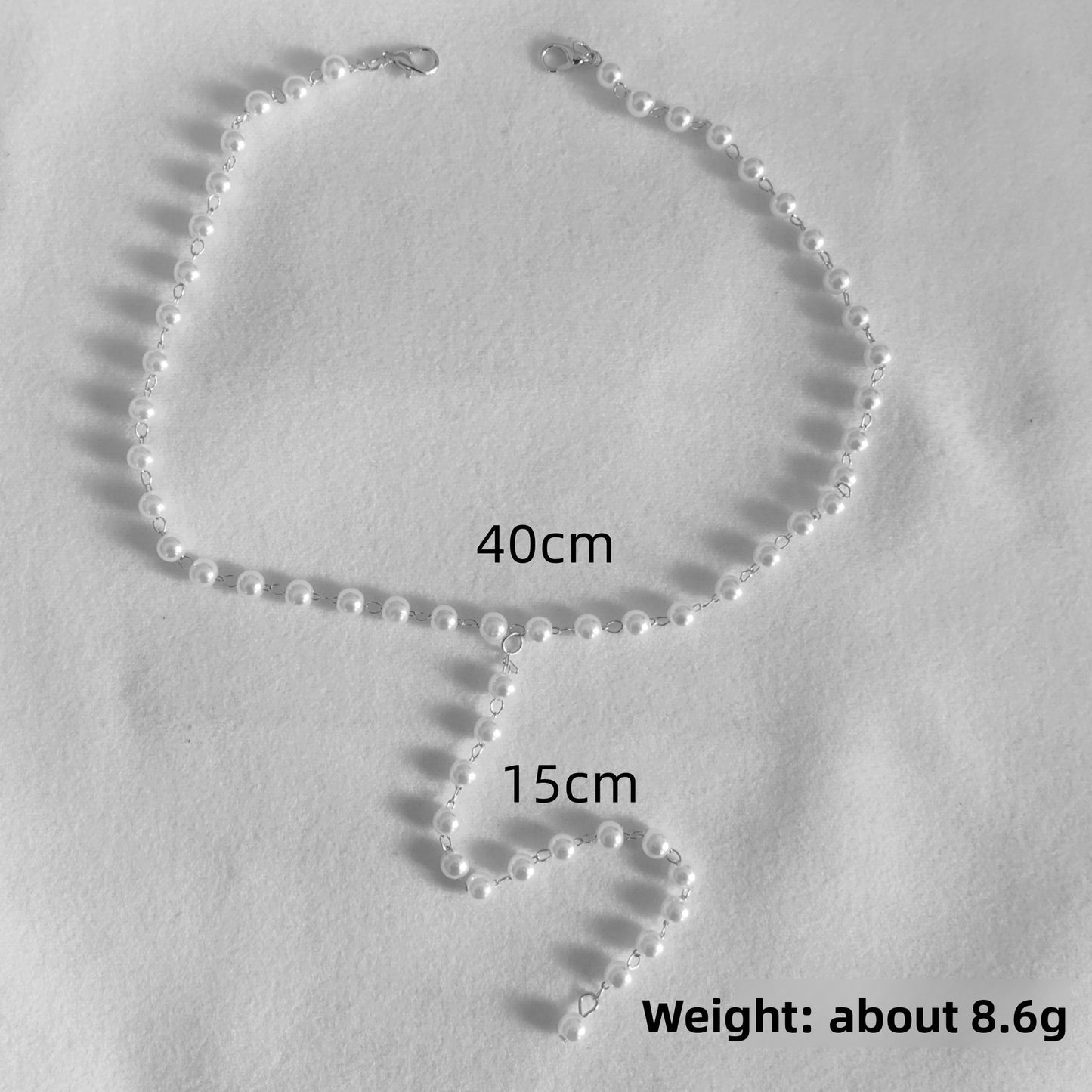 Y-Shaped Rhinestone Pendant Necklace